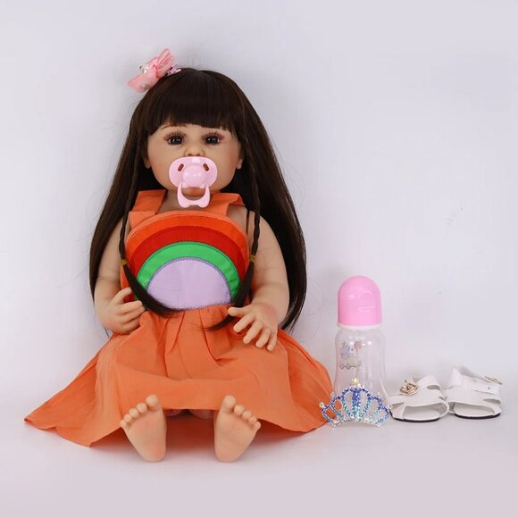 Realistic Baby Doll with Silicone Body & Magnetic Pacifier - Picture 1 of 1
